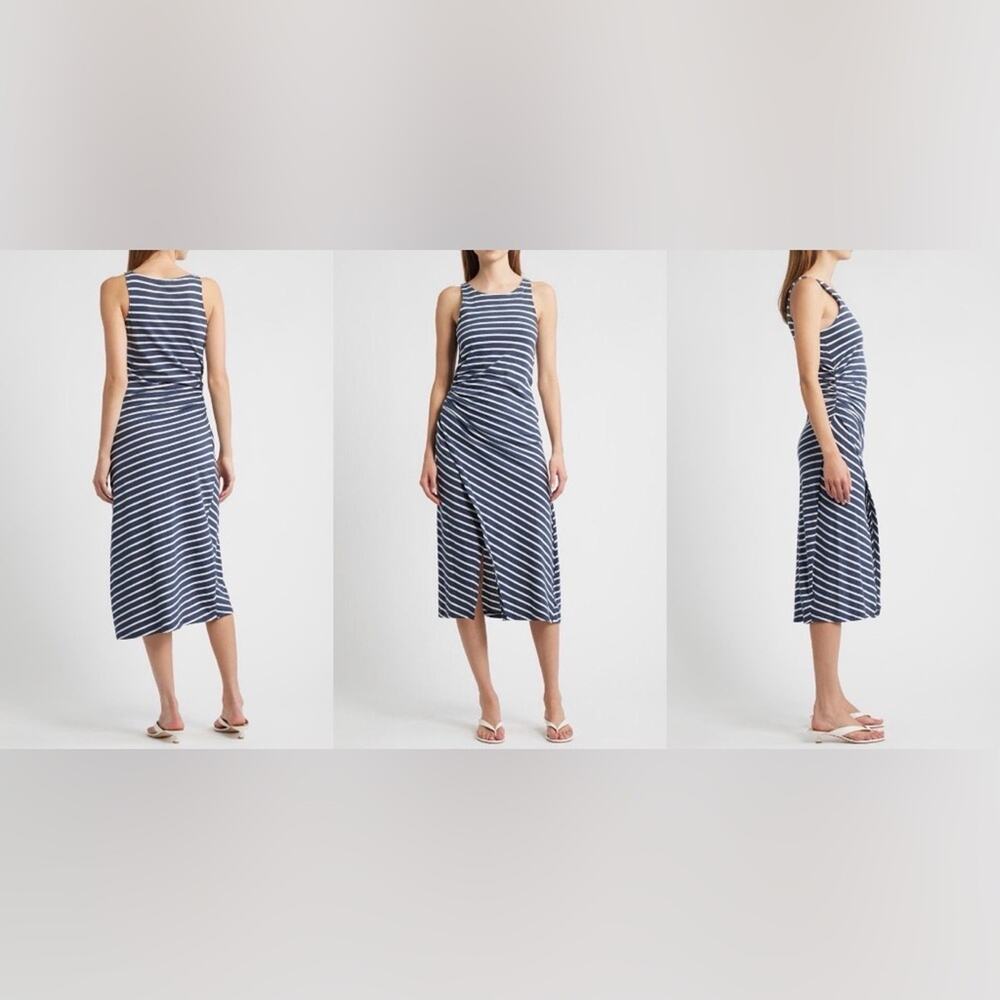 New Max Stripe Sleeveless Cotton Knit Midi Dress
Rails Size XL